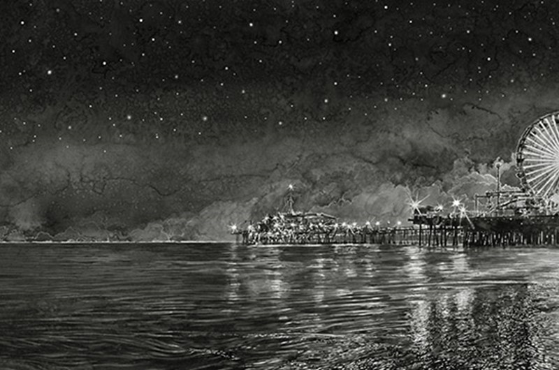 Hans Op de Beeck, The Pier at Night, 2024 © Studio Hans Op de Beeck 