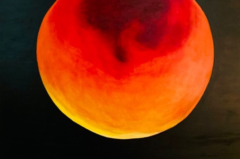 Blodmånen III - Oljemålning