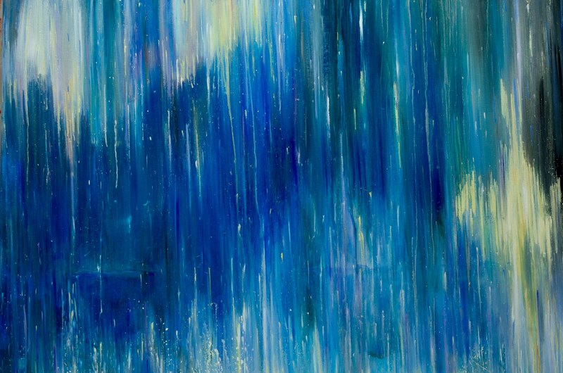 Rain - Olja på duk, 140 x 150 cm