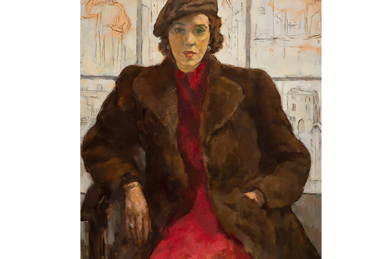 Lotte Laserstein, Dam i päls galleristen Signe Schultz, 1941, Moderna museet