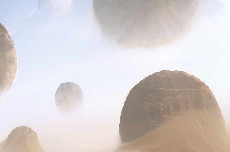 David Selander, En förälder tar farväl. AI genererat motiv på dibond.