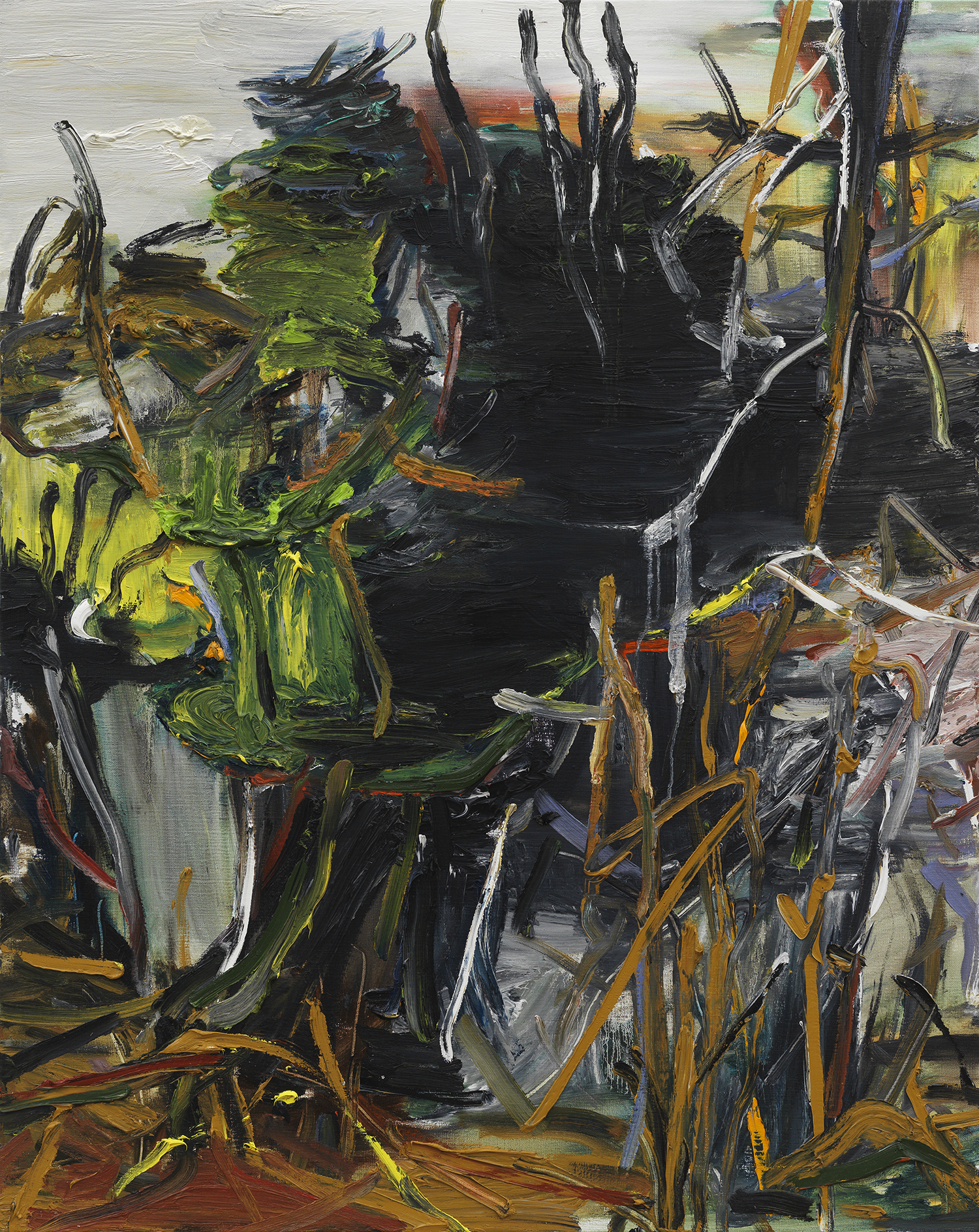 Jenny Carlsson Grip, Stormöga Gräns 2021. Olja på duk, 120 x 96 cm, Sundbybergs stad