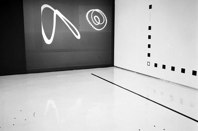 nstallationsbild ”Topos and Adjoints”, Moderna Museet (Stockholm), 1976. Foto: Hans Thorwid/Moderna Museet.