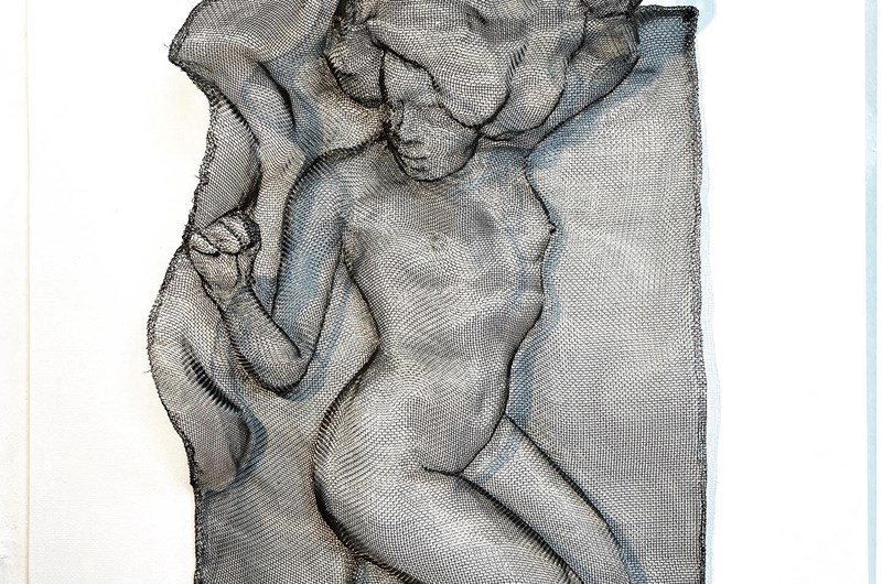 Floating, 21x31x6 cm, meshsculpture.