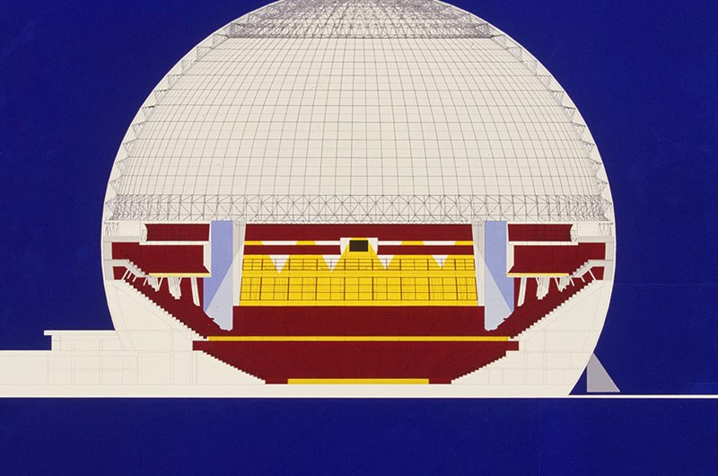 Stockholm Globe Arena, 1989 Berg Arkitektkontor, Svante Berg (f. 1943), arkitekt. Lasse Vretblad (f. 1943), arkitekt . Esbjörn Adamson (f. 1940), arkitekt