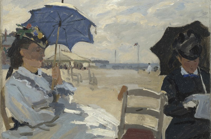 Claude Monet, Stranden i Trouville, 1870. Olja på duk. National Gallery, London.