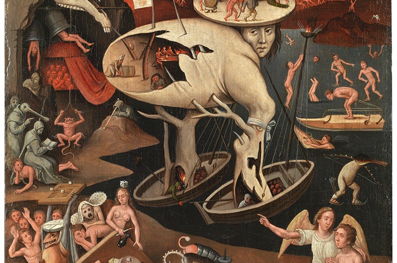 Okänd, (kopia efter Hieronymus Bosch), Visio Tondali, 1400-tal.. Foto. Pradomuseet, Madrid