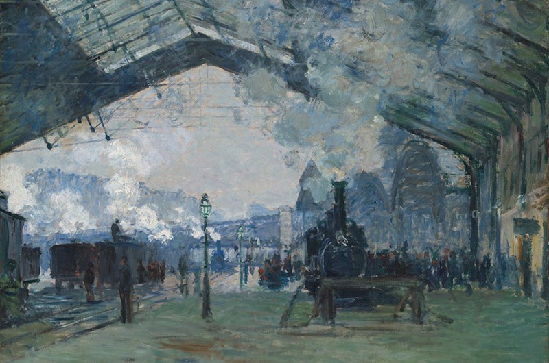 Claude Monet, Normandietågets ankomst, Gare Saint-Lazare, 1877. The Art Institute of Chicago
