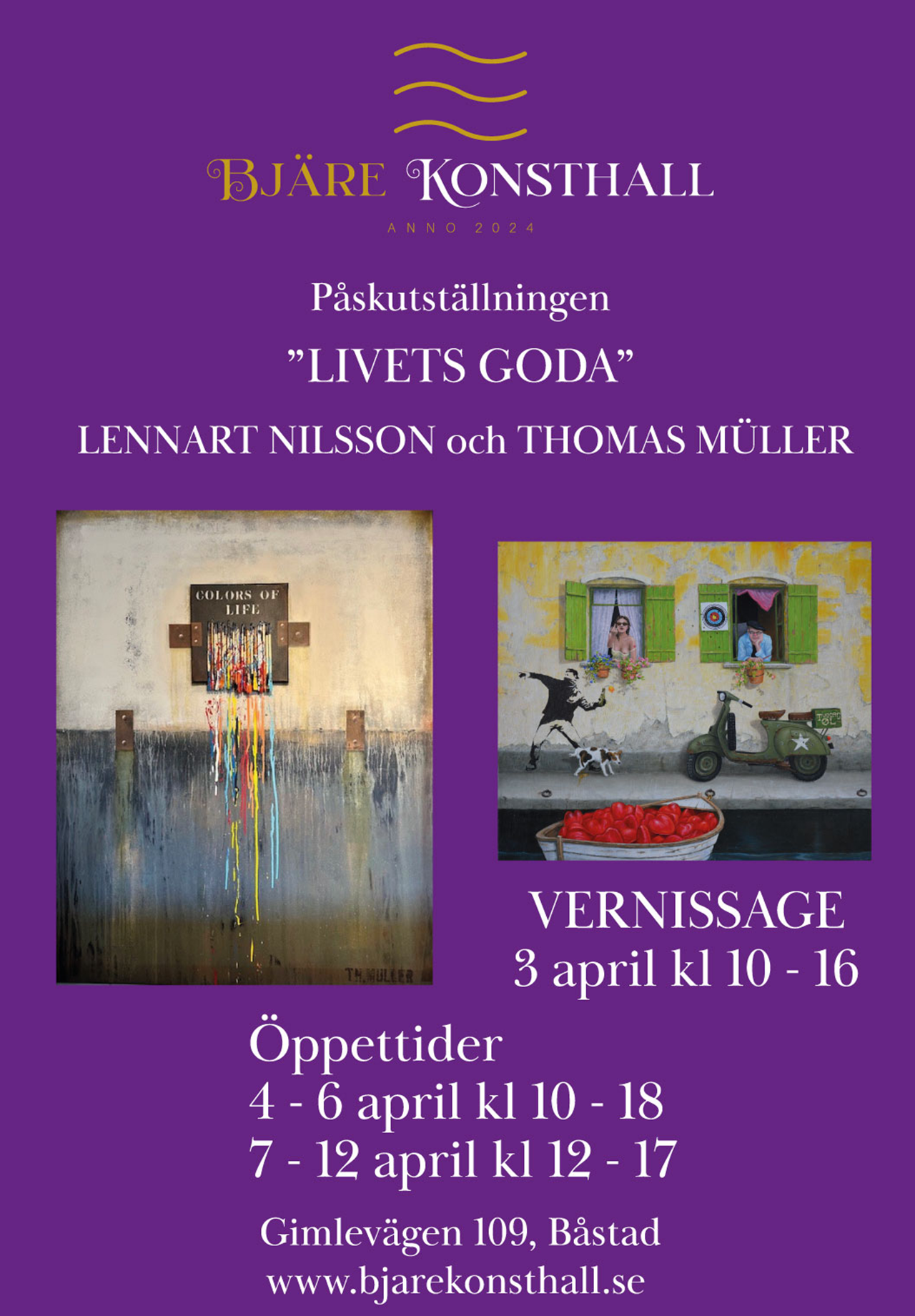 Bjäre Konsthall presenterar Påskutställningen "LIVETS GODA"
