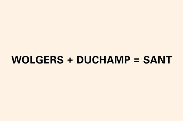 Dan Wolgers: Wolgers + Duchamp = sant