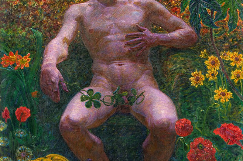 Kristian Zahrtmann, Adam i Paradiset, 1914. Tempera och olja på duk. Nationalmuseum.