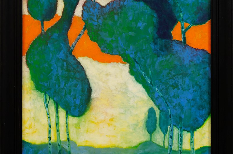 Martin Jacobson, Conversing Trees, 47x38cm, Oil on panel, 2026