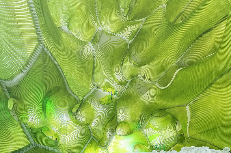  ecoLogicStudio  Synthetica Tower. Inner microclimatic lobby.  © ecoLogicStudio