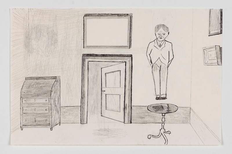 Jockum Nordström, Besvärjelse, 2022. Blyerts på papper. Foto: Per-Erik Adamsson