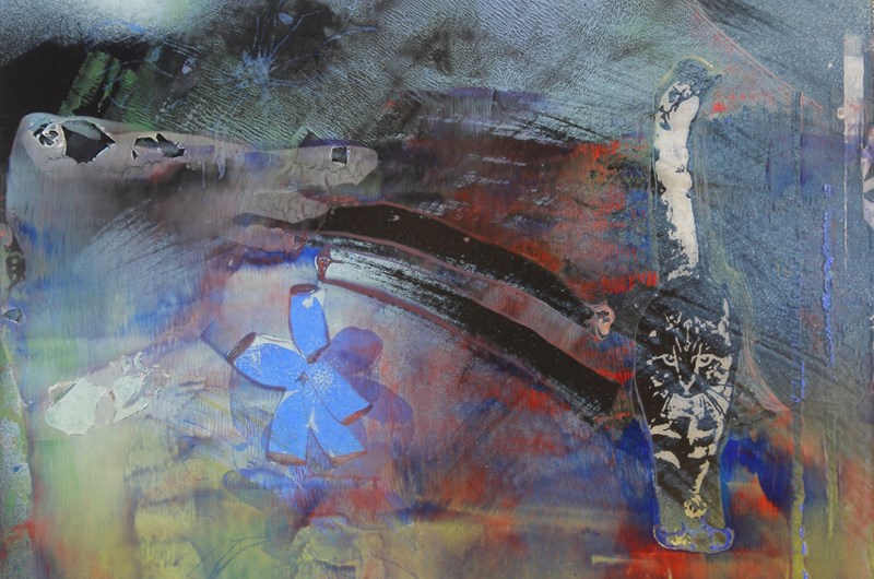 Eva Wirén, "Travelling Nine Lifes", emalj, 30x30 cm