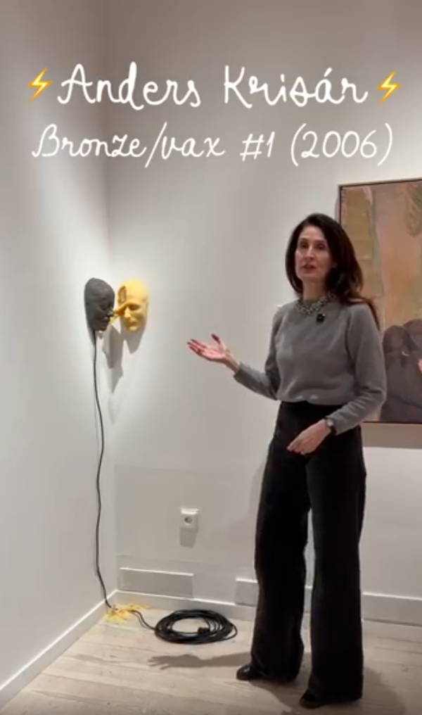 Dragana viser ett verk som berör