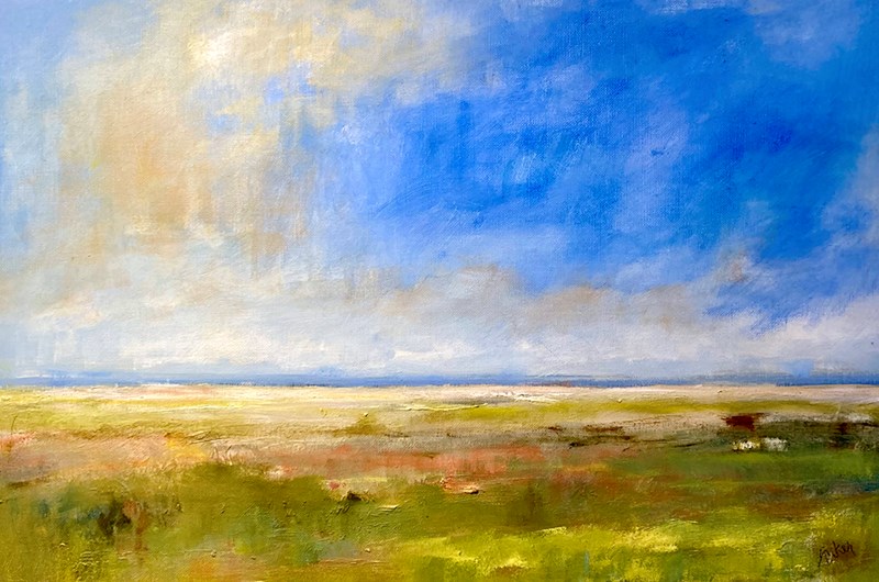 "Standäng vid havet" oljemålning ©Karin Anker