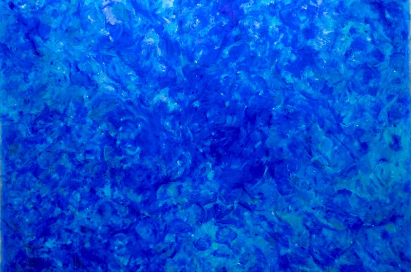 Pure Blue, Olja på duk, 150 x 140 cm