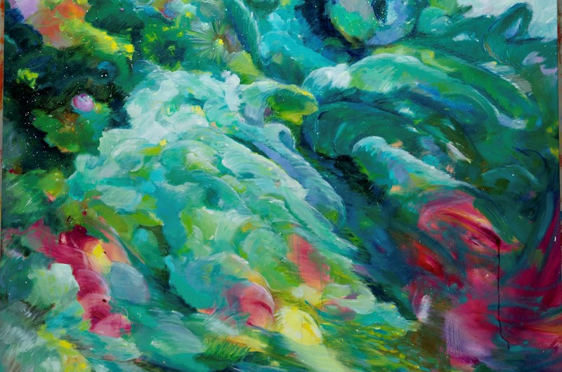 Holy Green, Olja på duk, 150 x 140 cm