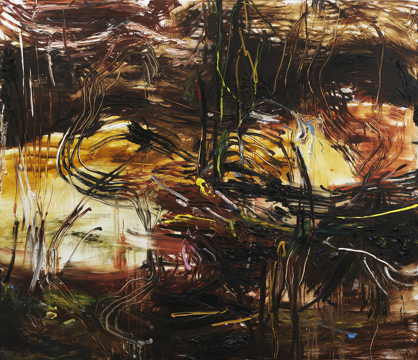 Jenny Carlsson Grip, Bortom allt, nära allt, Jord 2022, olja på duk, 220 x 190 cm