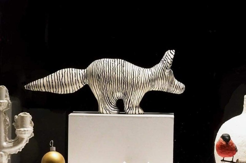 "The fox"  visades på Galleri hantverket Södermalm julen 2023.
