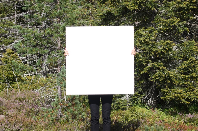 Karin Nordgren, Vit kvadrat. Foto Skellefteå Konsthall.